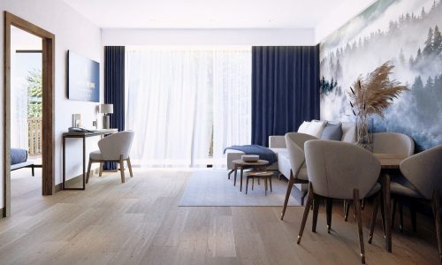 Detale wykończenia sypialni pod klucz w apartamencie inwestycyjnym Świeradów-Zdrój